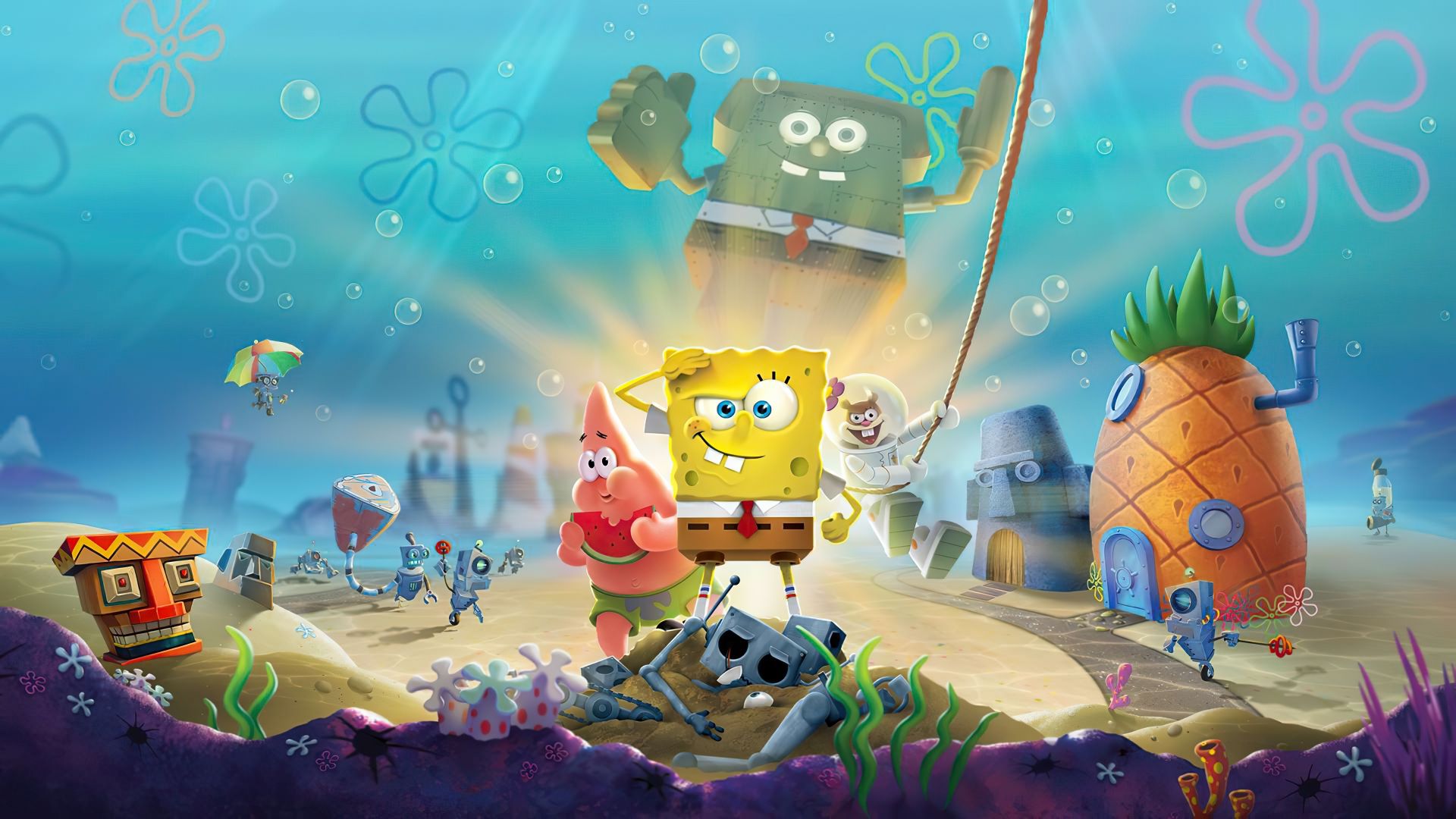 Desktop Wallpaper Spongebob Squarepants Underwater Cartoon HD