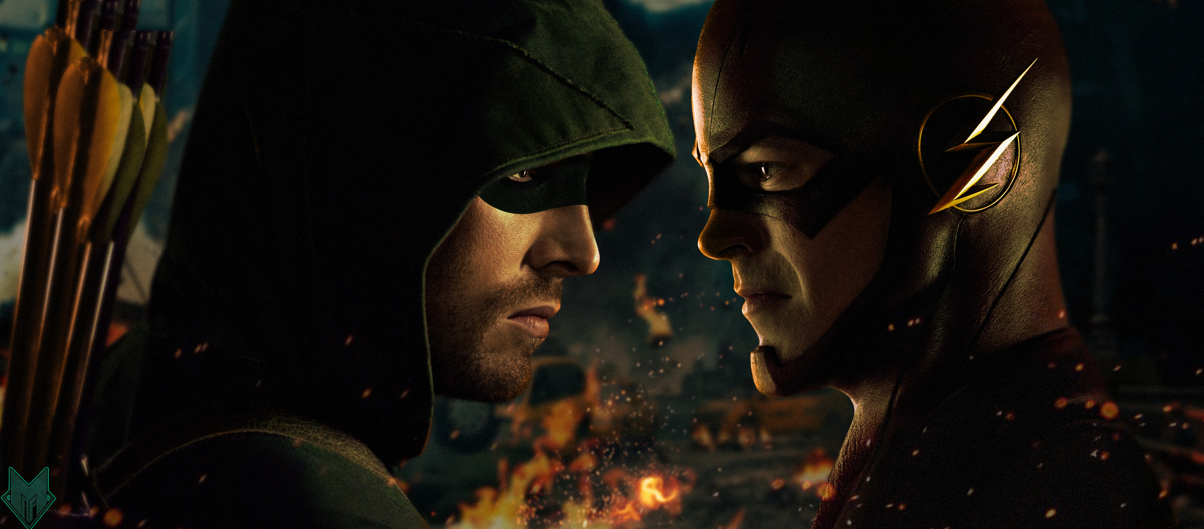 Flash Vs Arrow HD Desktop Wallpaper Digitalhint