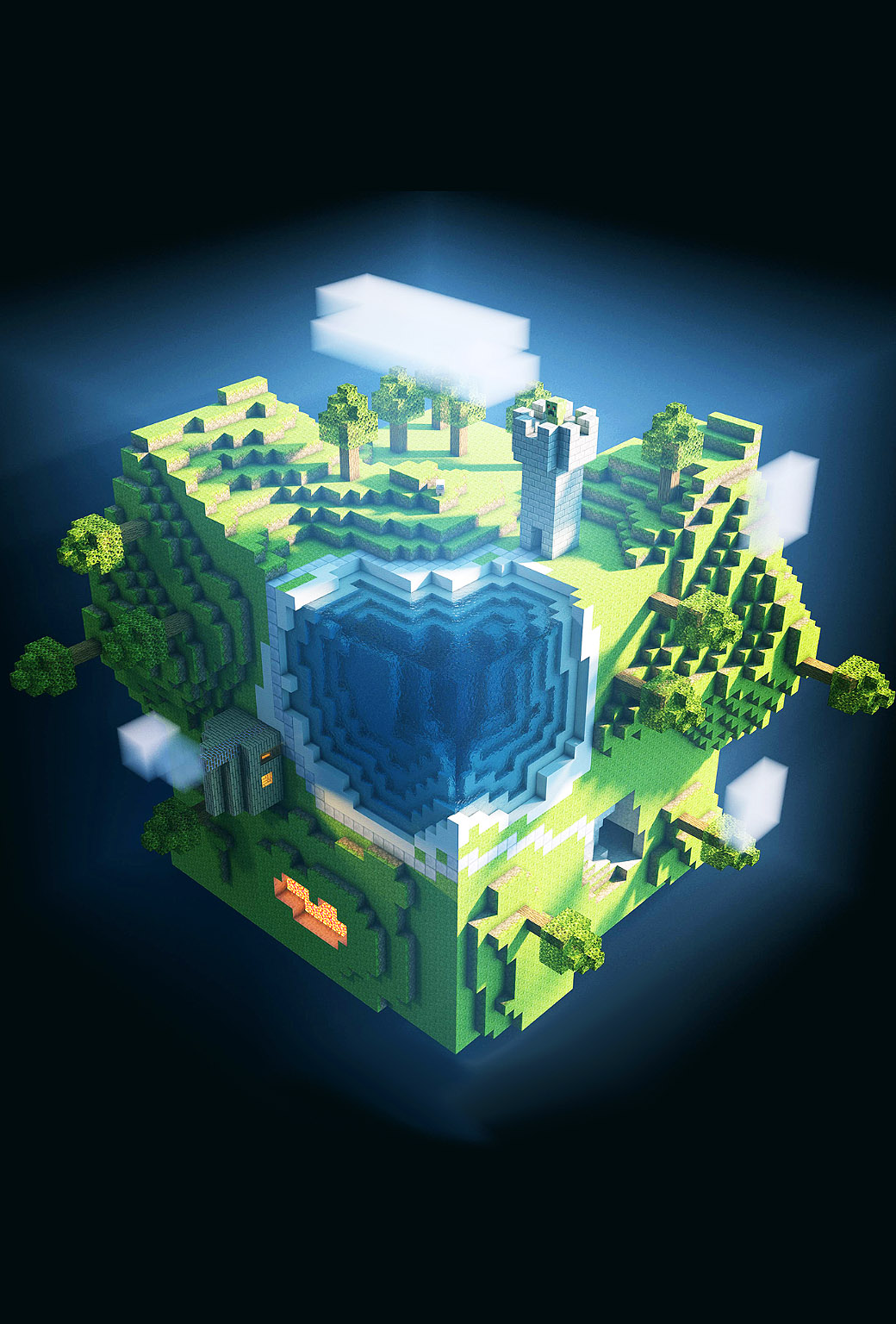 Minecraft iPhone Wallpaper Area