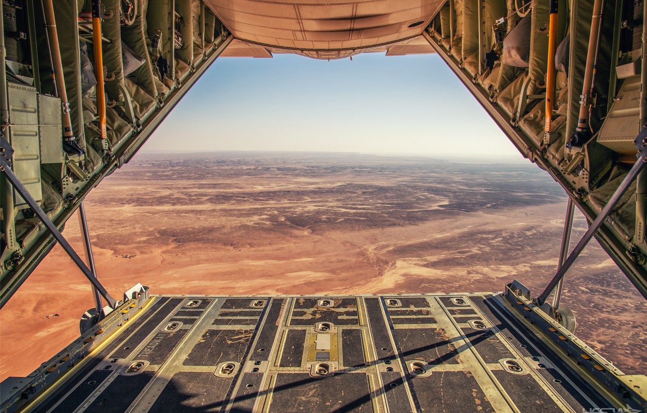 Wallpaper The Sky Horizon Desert Lockheed C Hercules