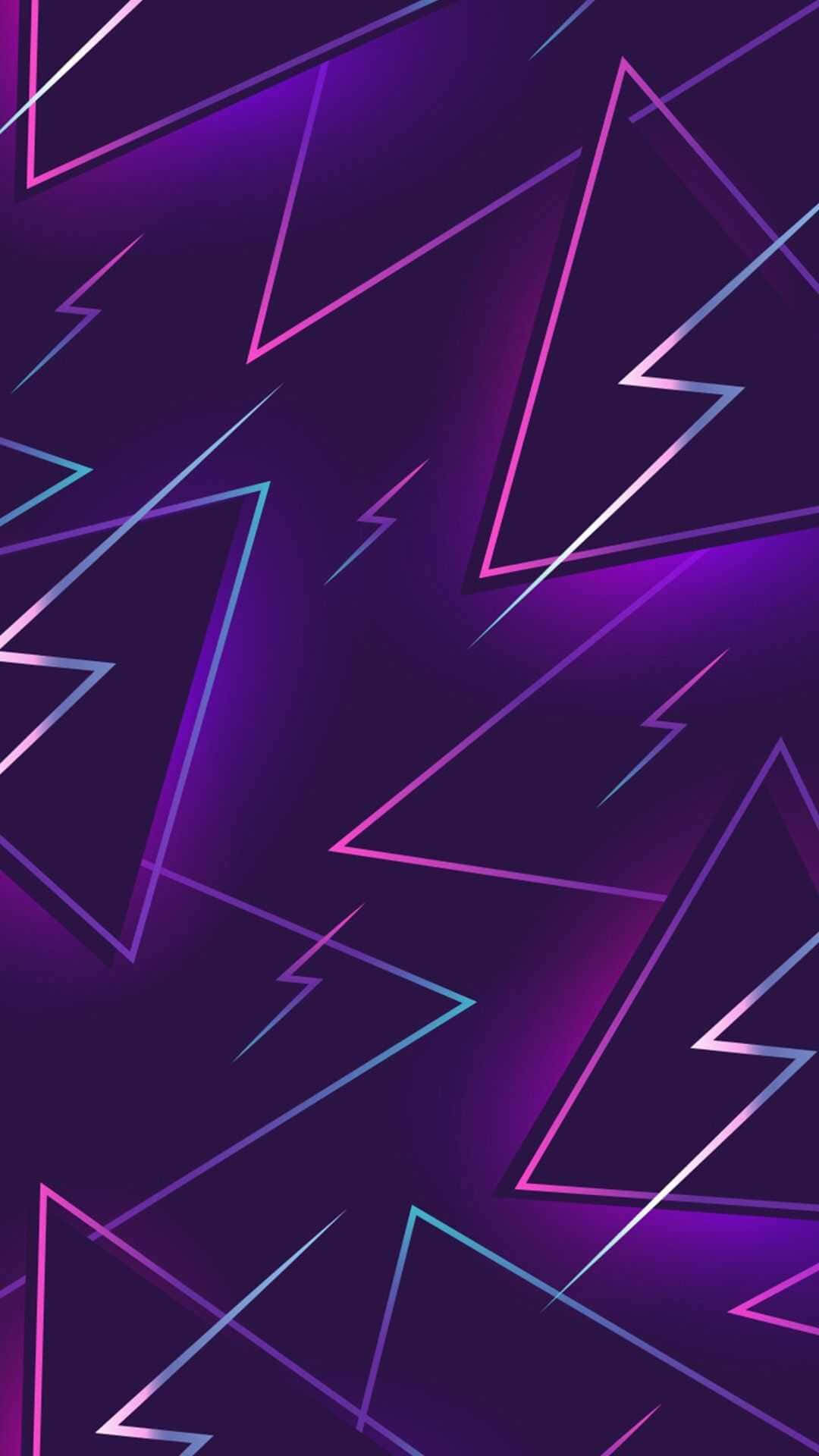 A Purple And Blue Abstract Pattern With Lightning Bolts Wallpaper