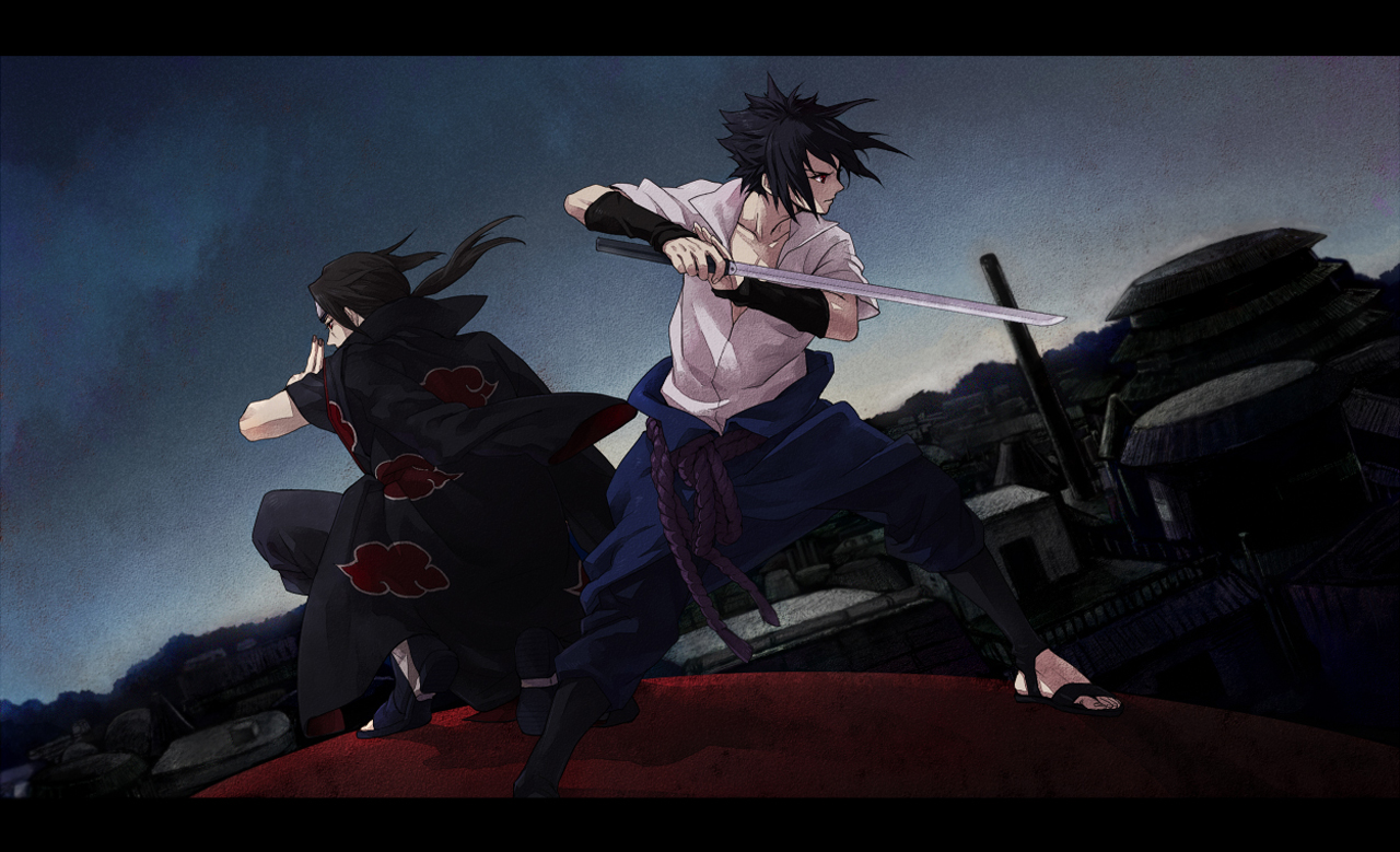 Uchiha Sasuke Itachi Akatsuki Sword Anime HD Wallpaper Desktop