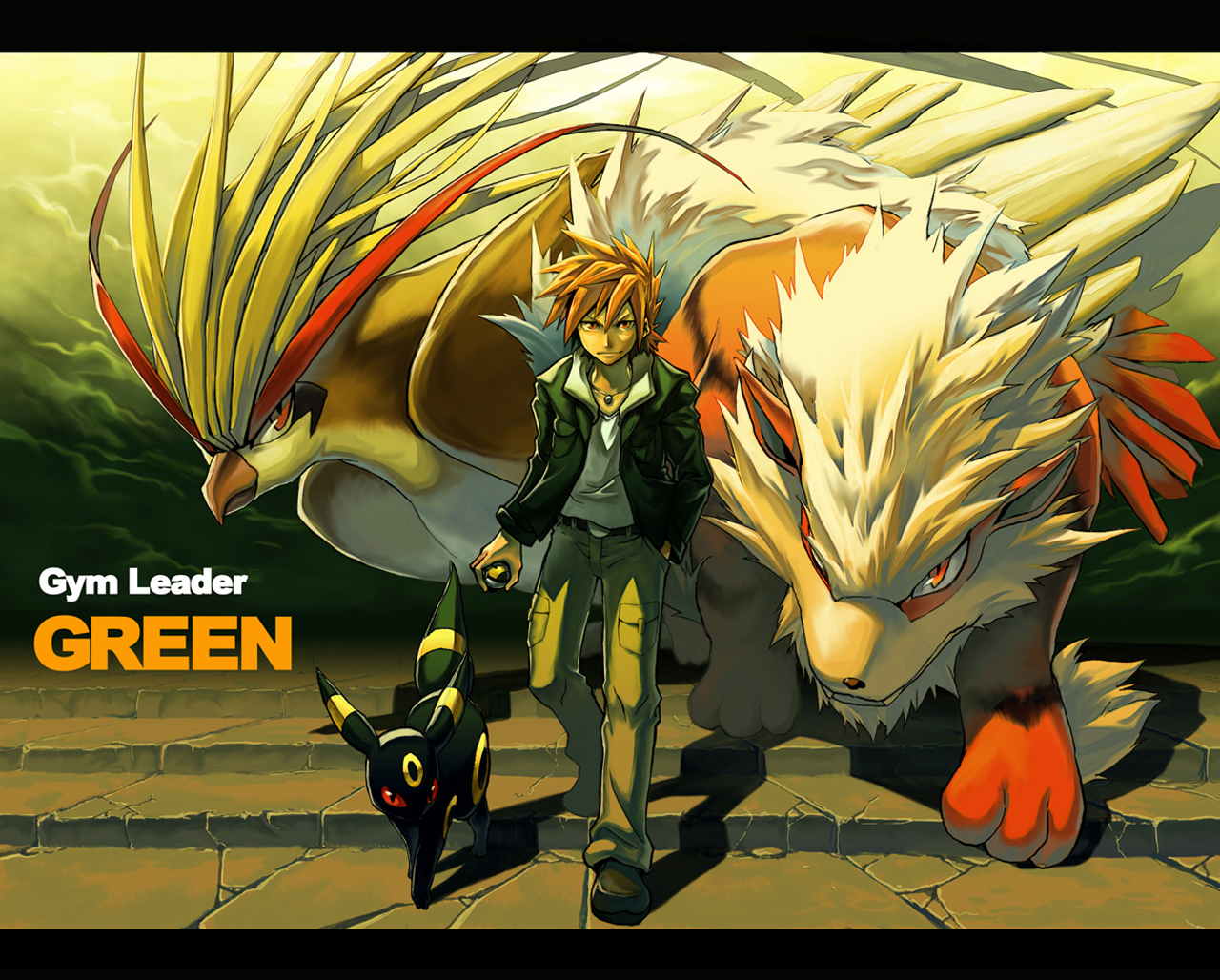 Pokemon Gym Leader Green Anime HD Wallpaper Desktop Background