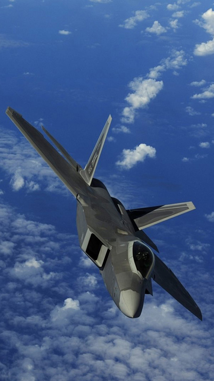 F22 Raptor Fighter iPhone Wallpaper HD For