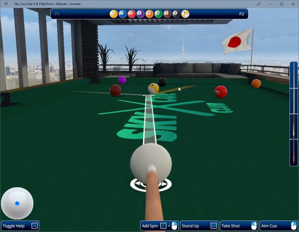 Free download Sky Cue Club is a 3D pool game that features several game