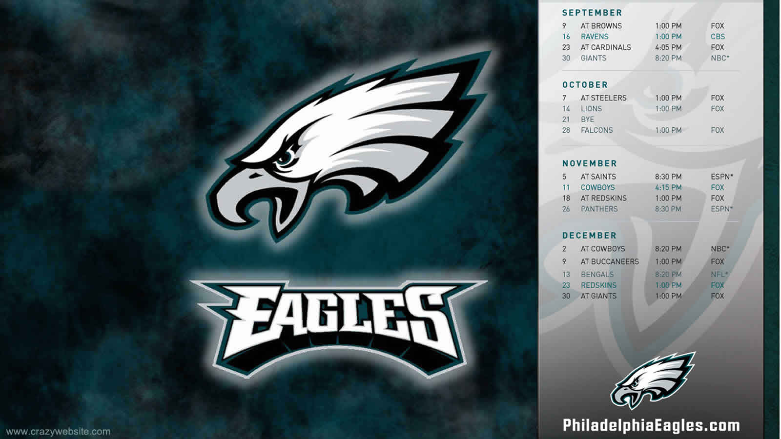 Philadelphia Eagles Game Schedule Football Team Wallpaper Click