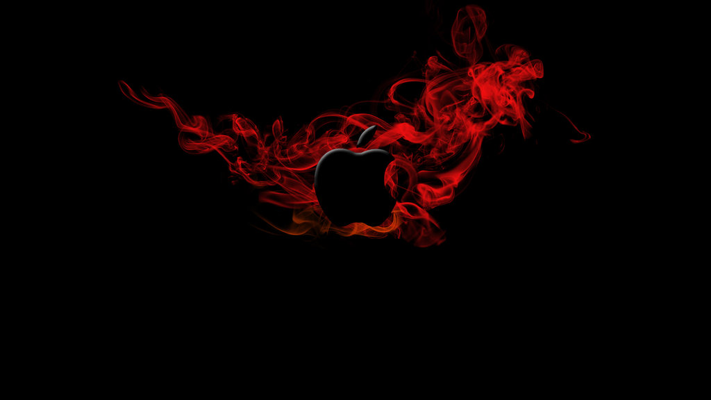 Red Flames Apple Wallpaper By Edplozaiphotography