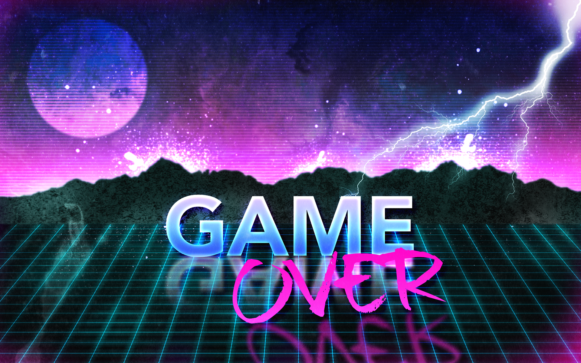 80s Retro Game Over Wallpaper By Leepiin