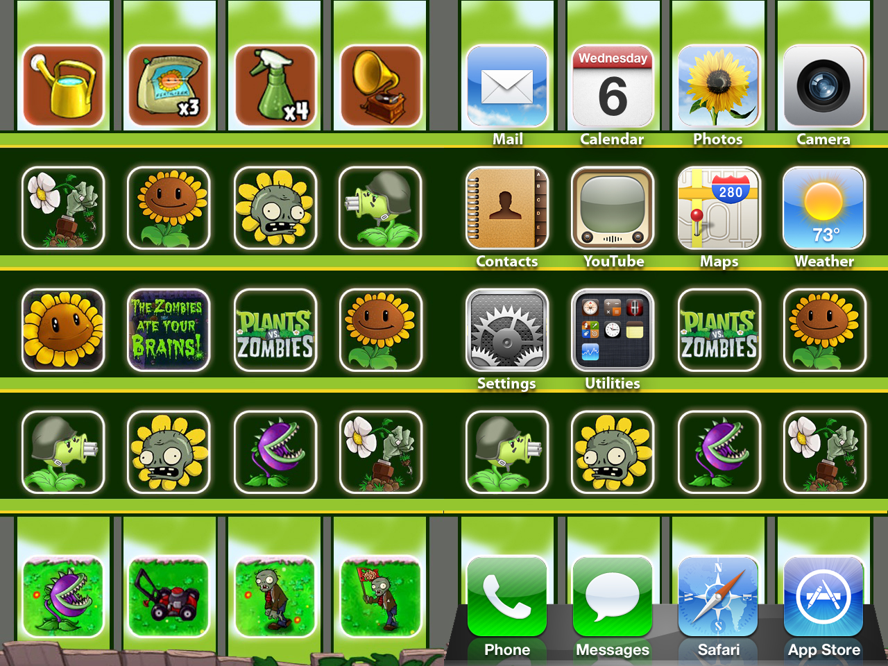 Plants Vs Zombies iPhone Wallpaper Ipod Pvz By