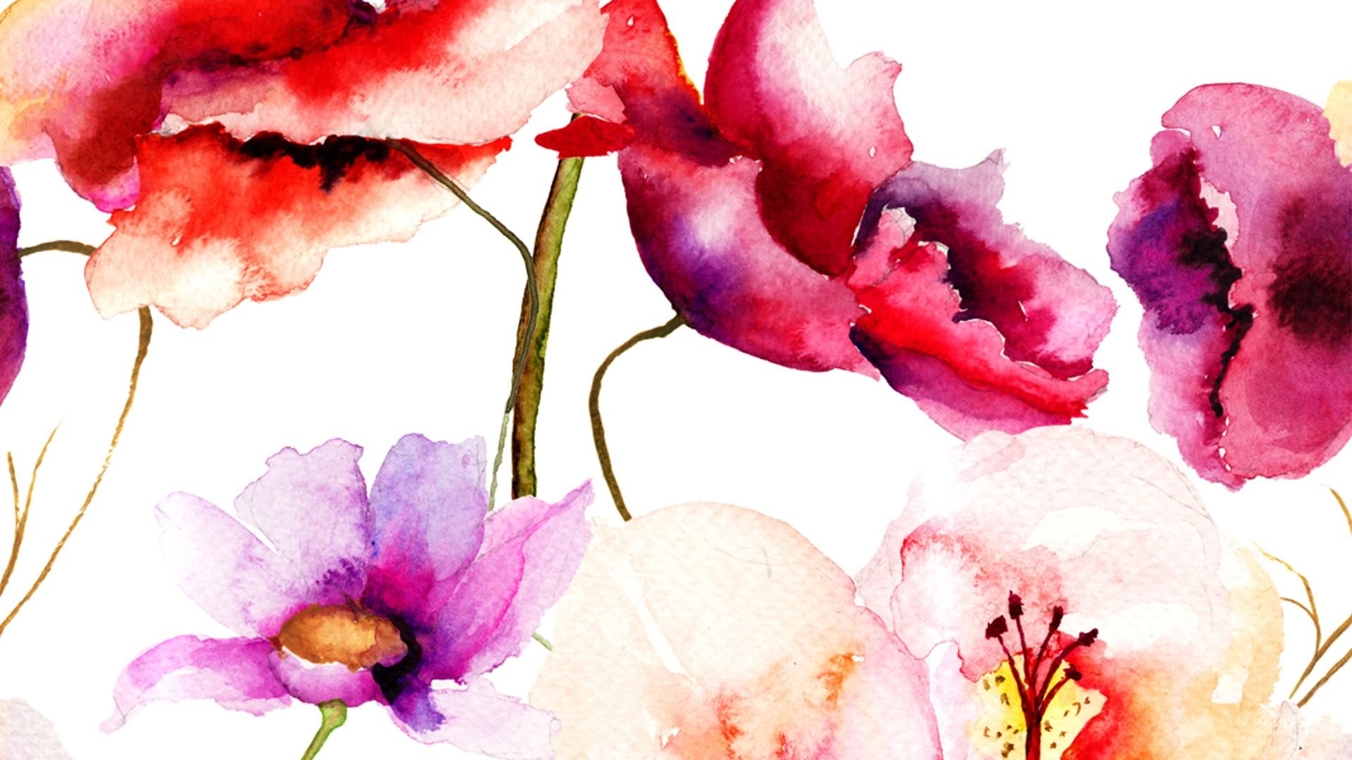 Watercolor Flowers Wallpaper - WallpaperSafari