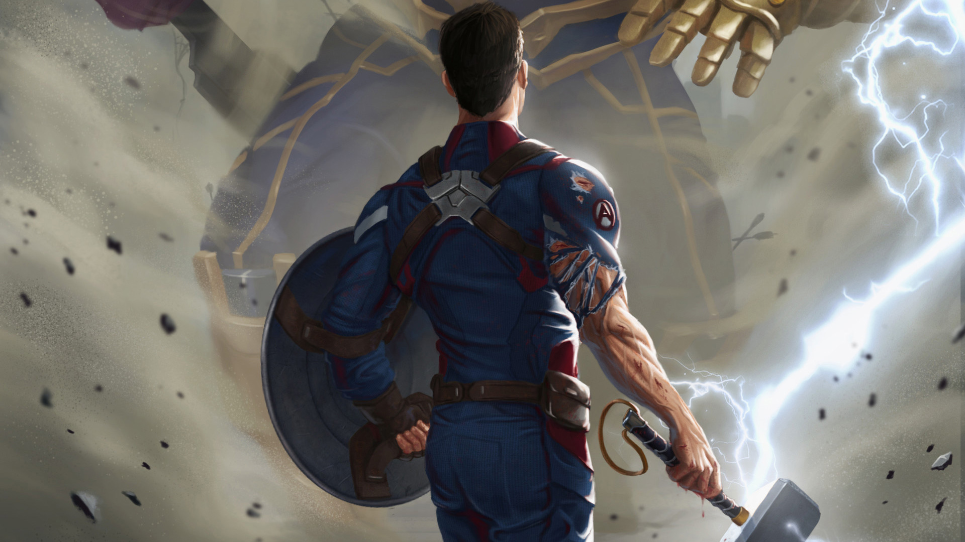 Captain America With Thor Hammer HD Superheroes 4k Wallpaper Image Photos And