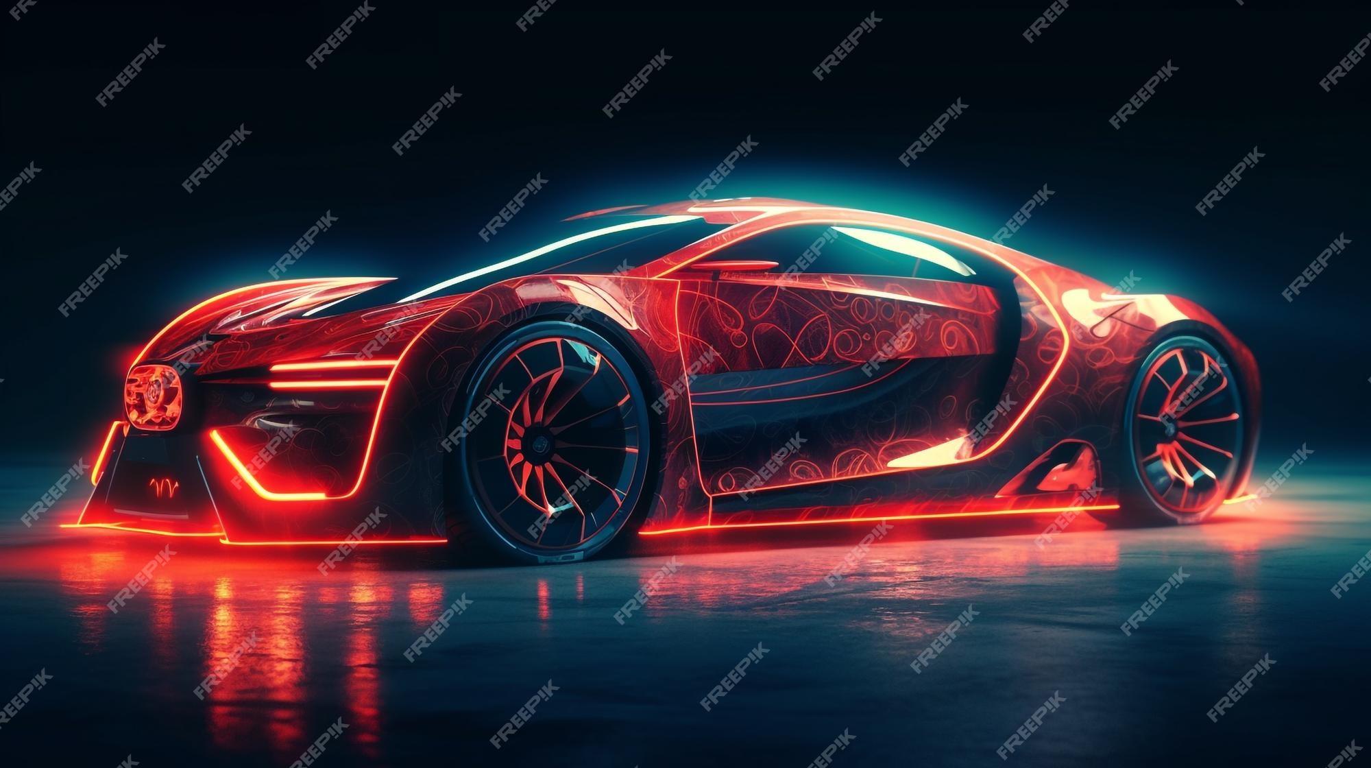 Premium Photo Futuristic luxury sports car wallpaper