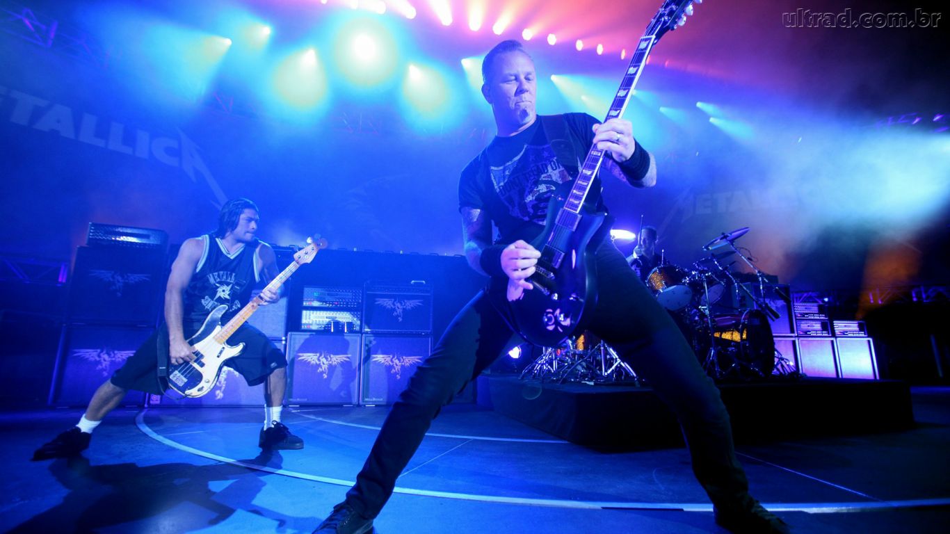 Papel De Parede James Hetfield E Robert Trujillo Detonando Metallica