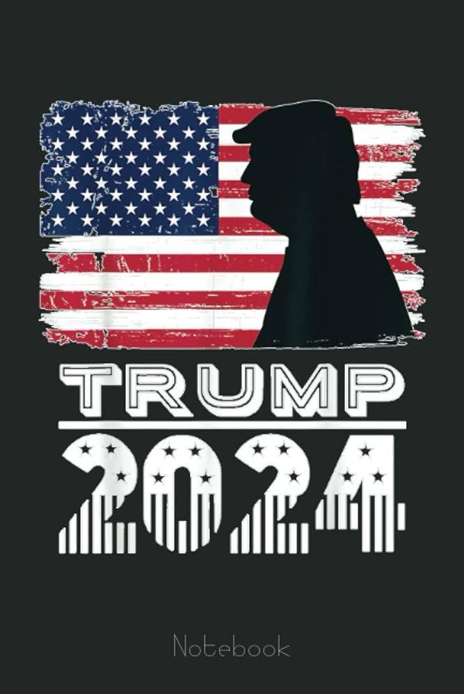 Trump With Vintage Distressed American Flag Patriotic