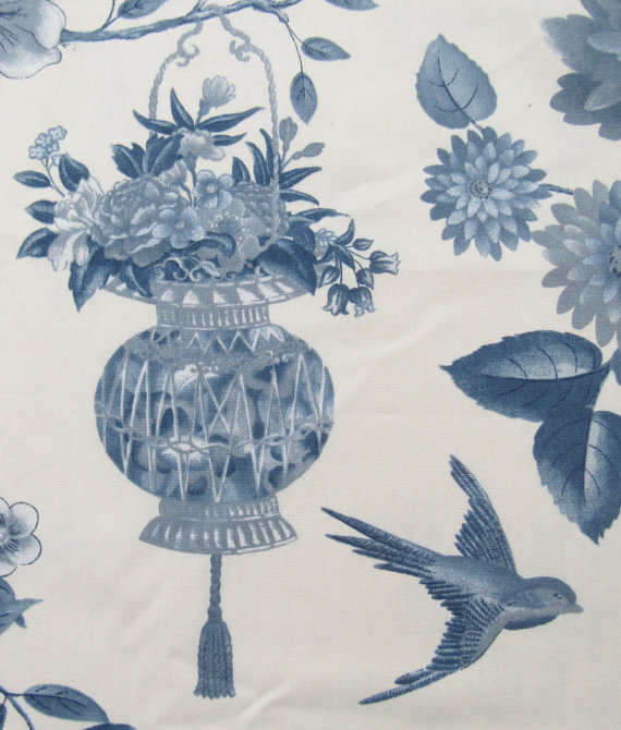 Fabric Panels Lightfoot House Of Colonial Williamsburg Blue Birds