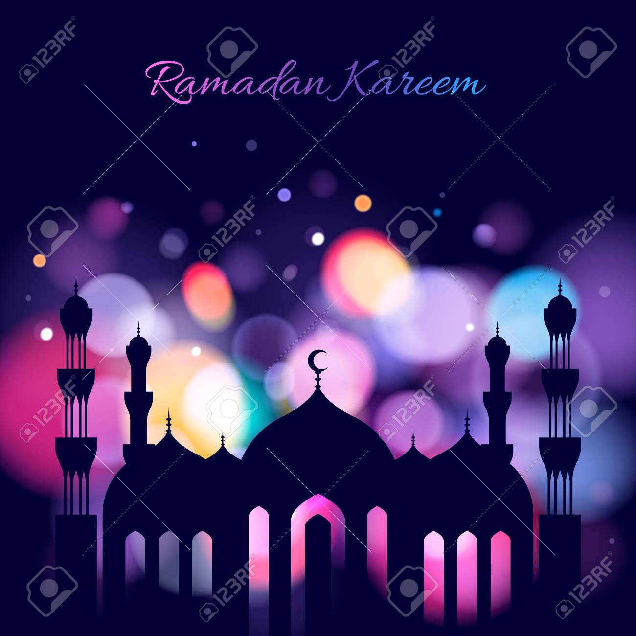 Ramadan Kareem Ramadan Background Colorful Design Illustration