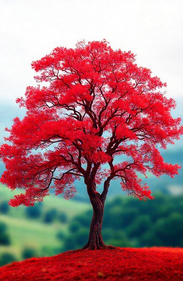 Red Tree Wallpaper