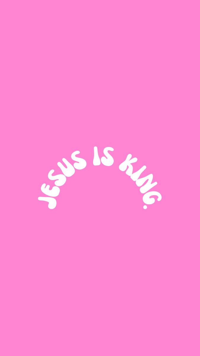 Pink Jesus Is King Wallpaper