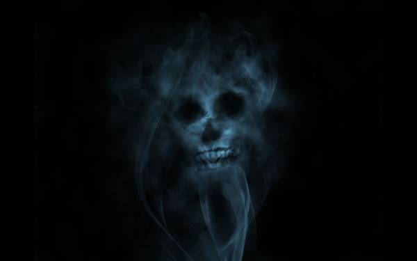 Abstraction Smoking Skull Black Blue Smoke Sk Desktop Wallpaper