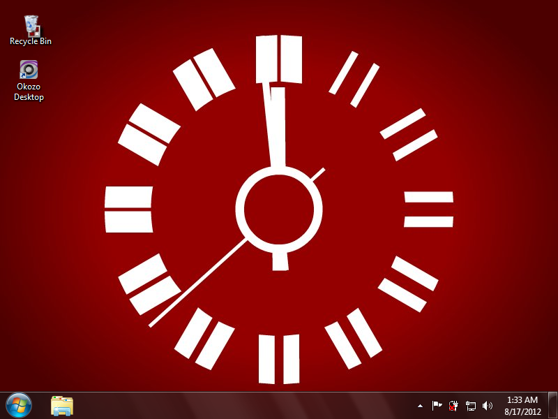  Desktop Clock Wallpaper full Windows 7 screenshot   Windows 7 Download
