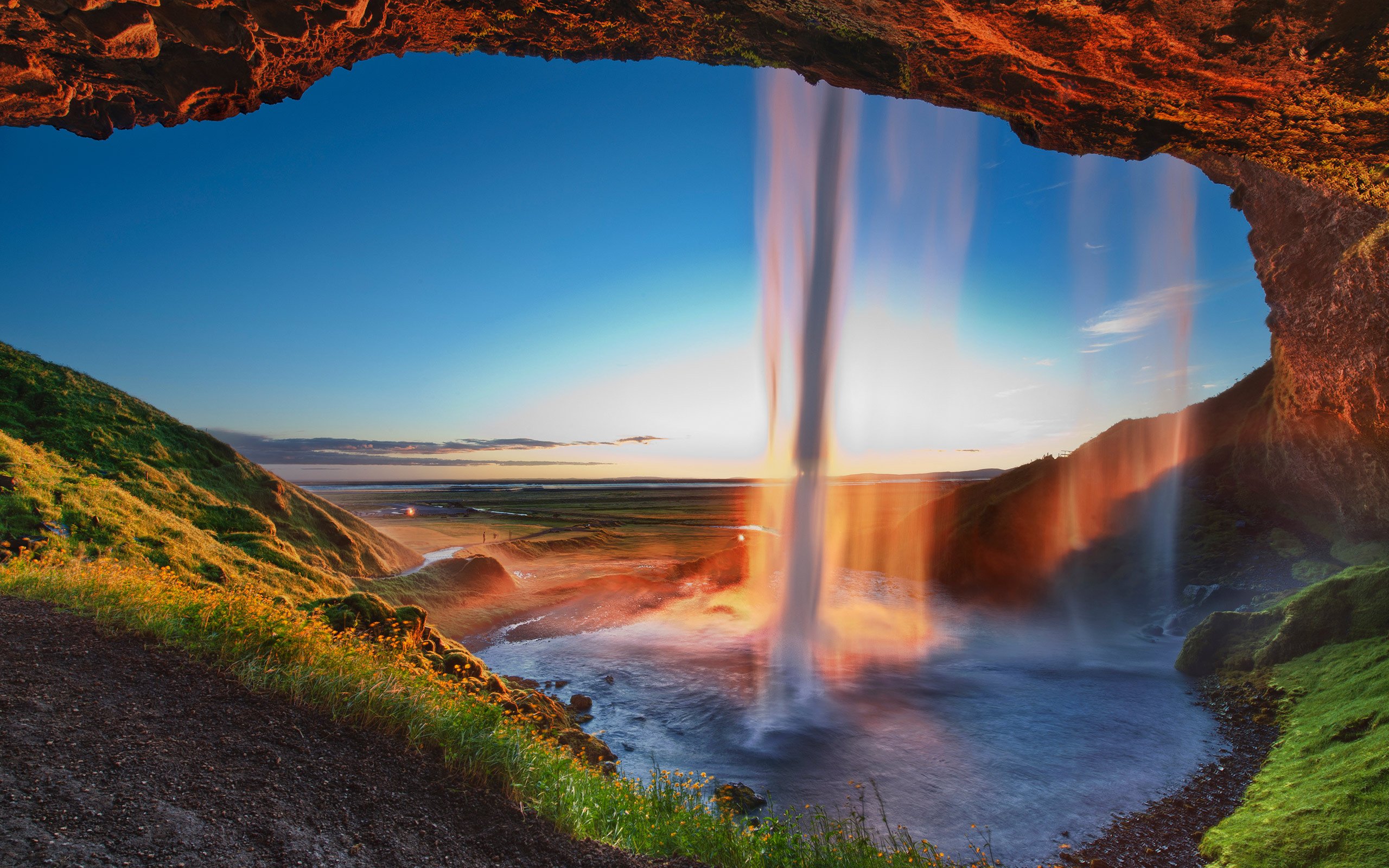 Free Download Waterfall Iceland Seljalandsfoss Wallpaper 2560x1600