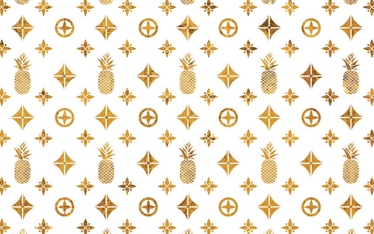 Gold Pineapples Laptop Skin For Eleaf Istick 50w