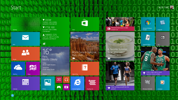 Display Desktop wallpaper as Start Screen Background in Windows