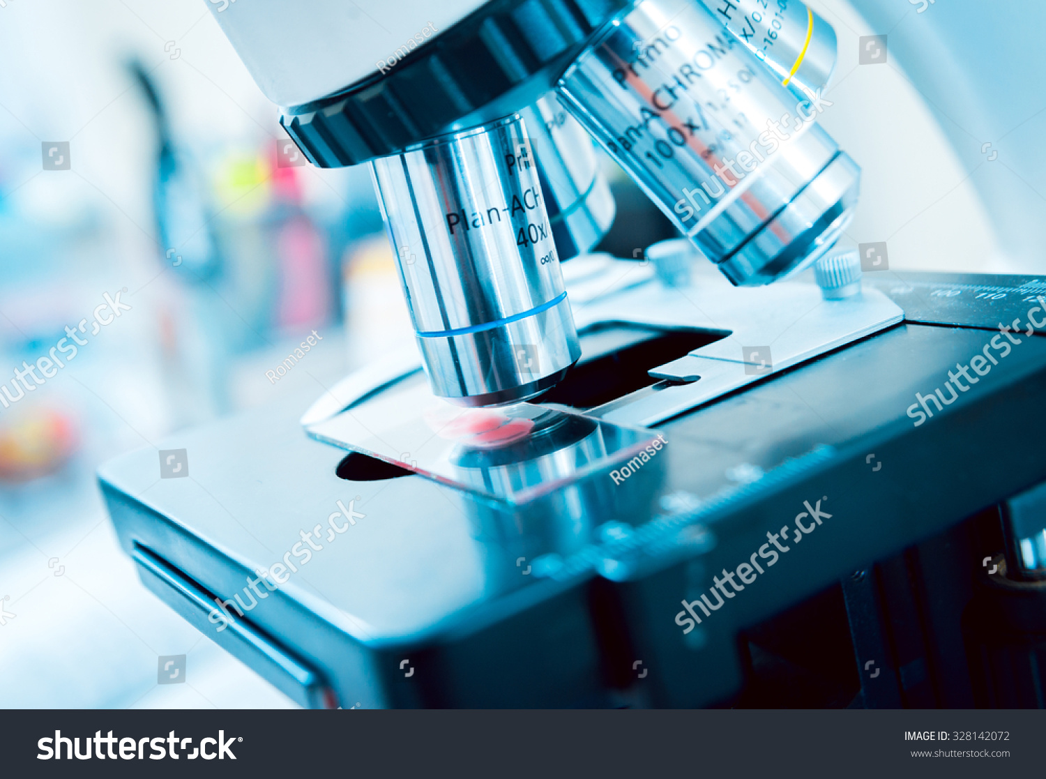 Medical Equipment Microscope Background Royalty Stock Image