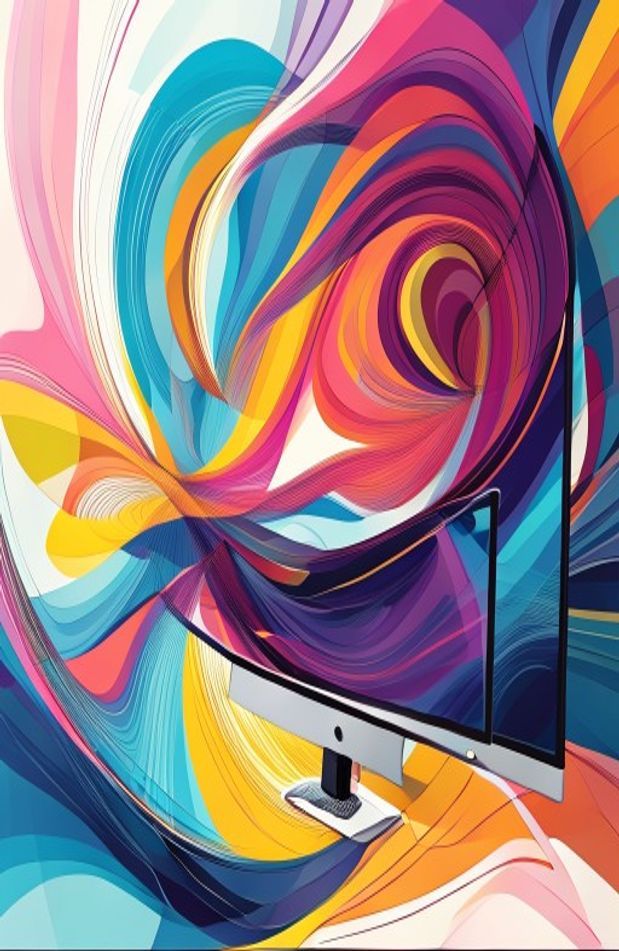 Abstract Dual Monitor Wallpaper