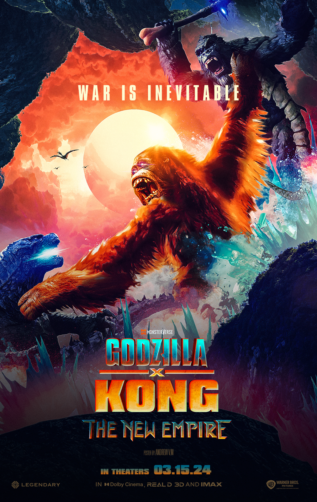 Godzilla X Kong The New Empire Poster En Pelicula De