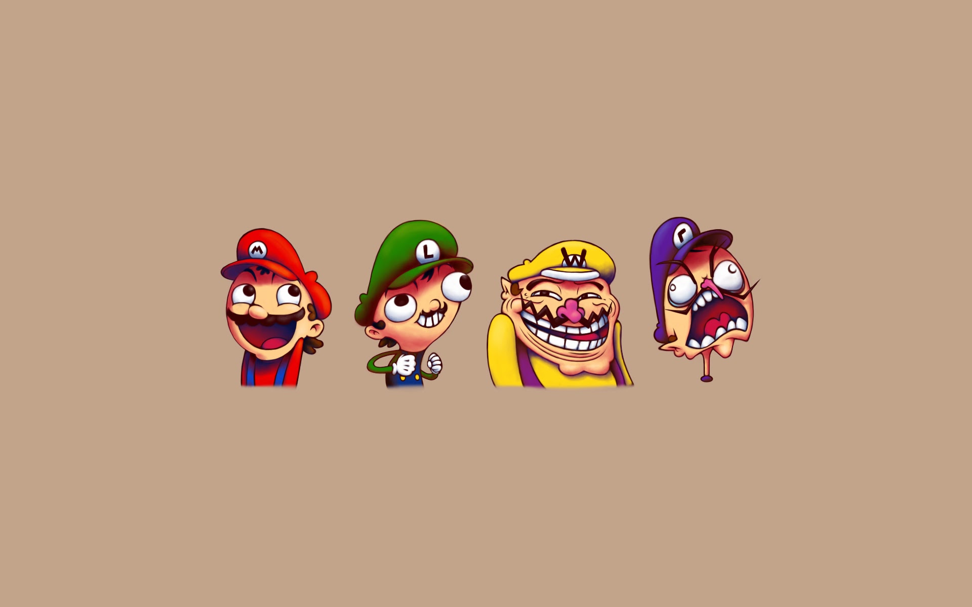 Mario Brothers Troll Face Funny HD Wallpaper A252