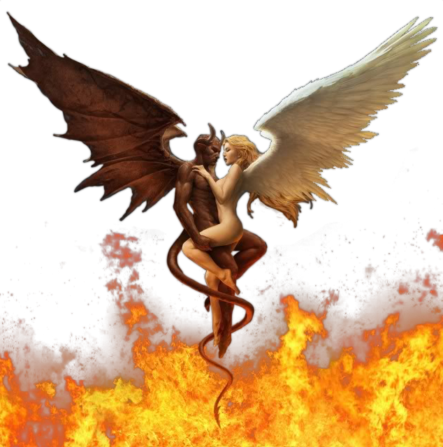 Angels And Devil Wallpaper Angel Demon Affair Black