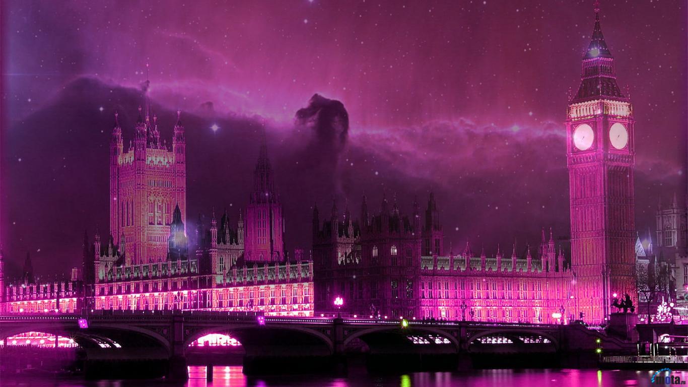 Wallpaper Purple Big Ben X Desktop And