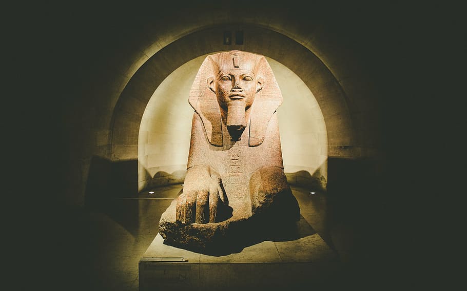 HD Wallpaper Brown Sphinx Monument Louvre Artwork Sculpture