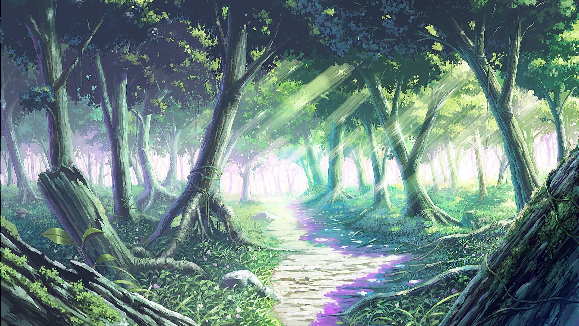 Light Forest Night Anime Background Illustration Stock Illustration  1694830006 | Shutterstock