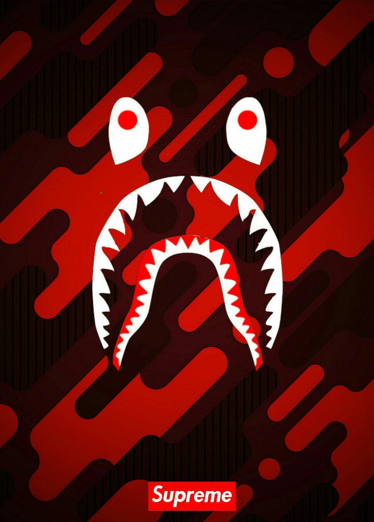 Bape Logo Wallpaper Red Illustration Font Mouth