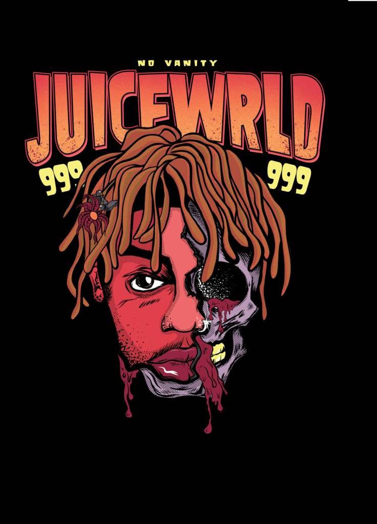 Juice wrld skull poster in 2019 Miles Room Rapper wallpaper
