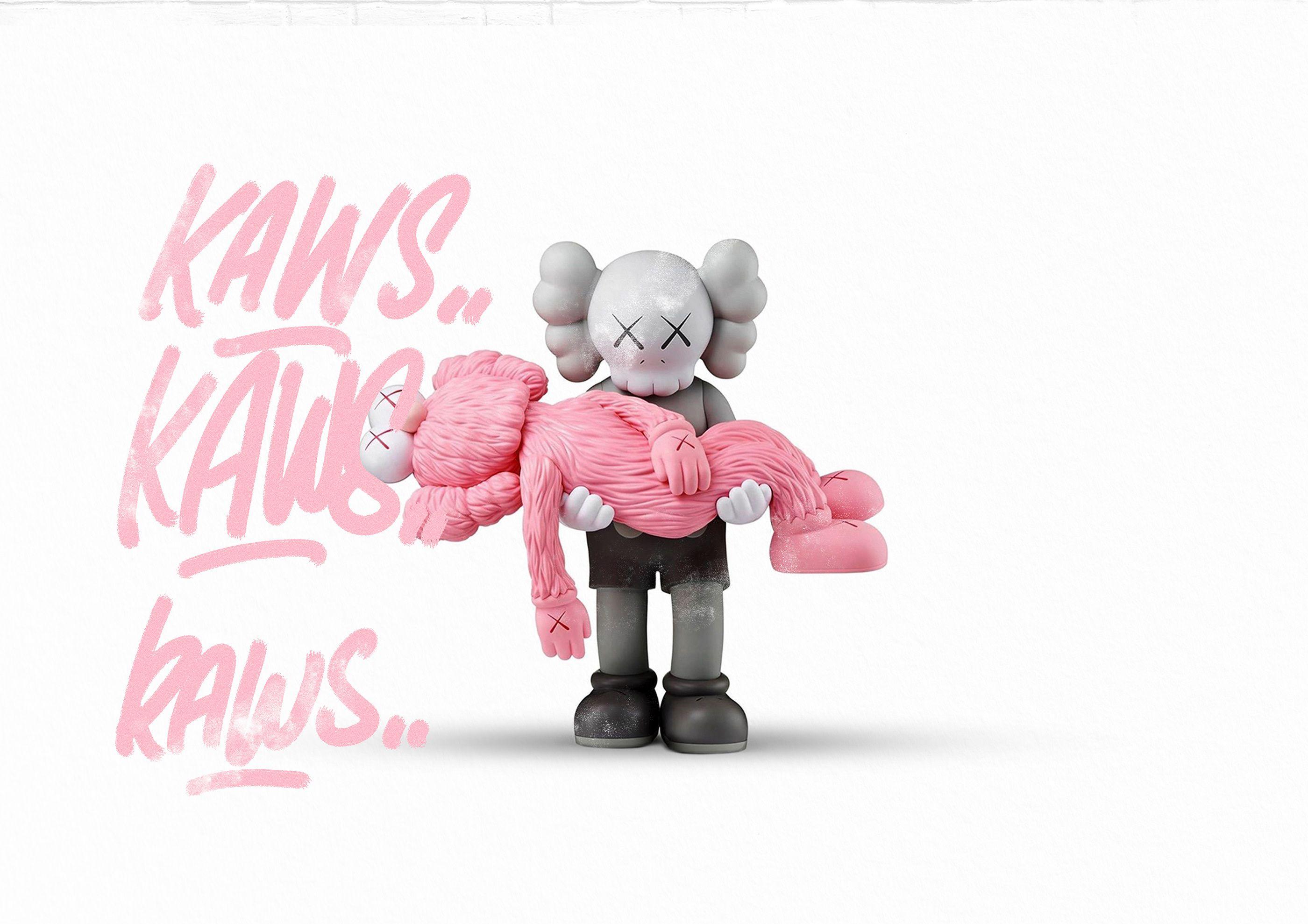 Kaws Paint Posters On iPhone Wallpaper
