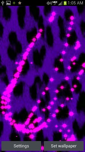 Purple Cheetah Print Live Wallpaper