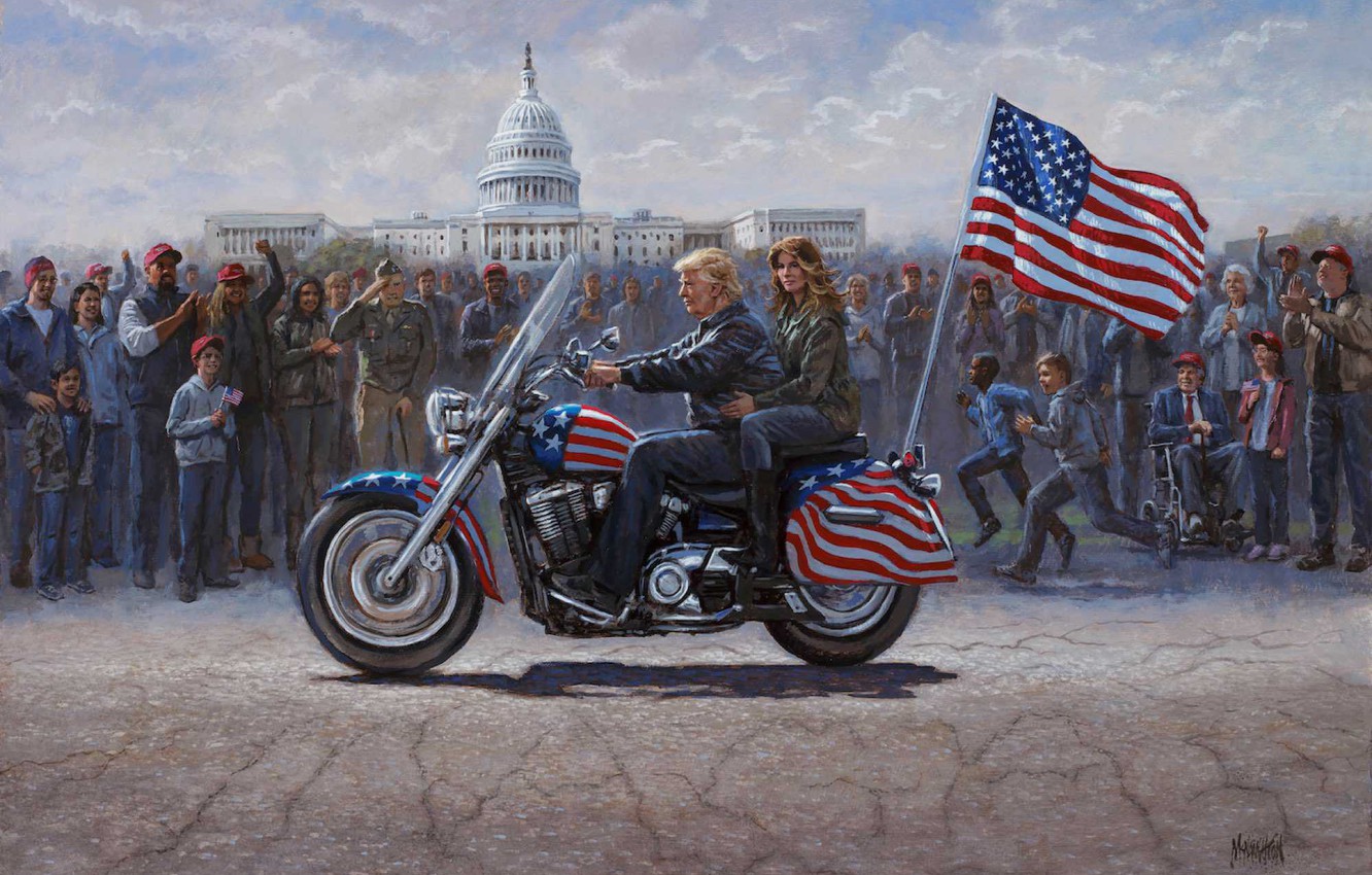 Wallpaper Jon Mcnaughton Donald Trump The President Of