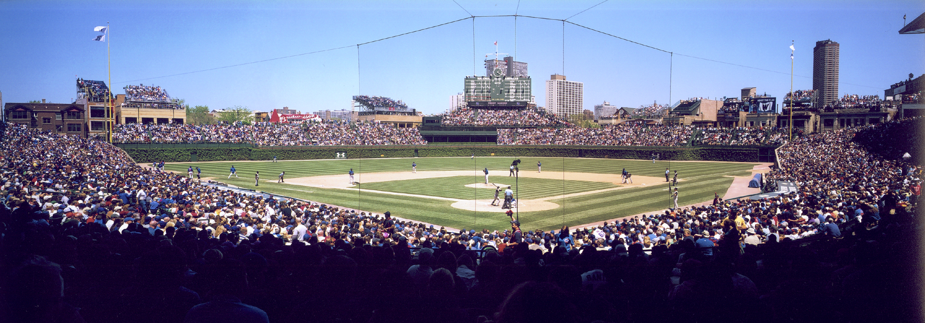 Cubs Background Of Chicago Memorabilia Wrigley Field Panorama