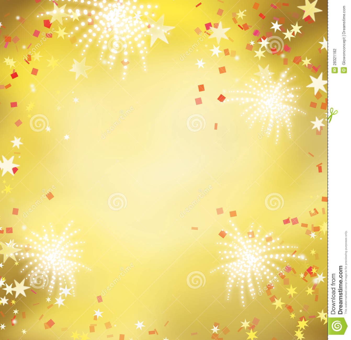 Firework Celebration Golden Background Illustration 28321182