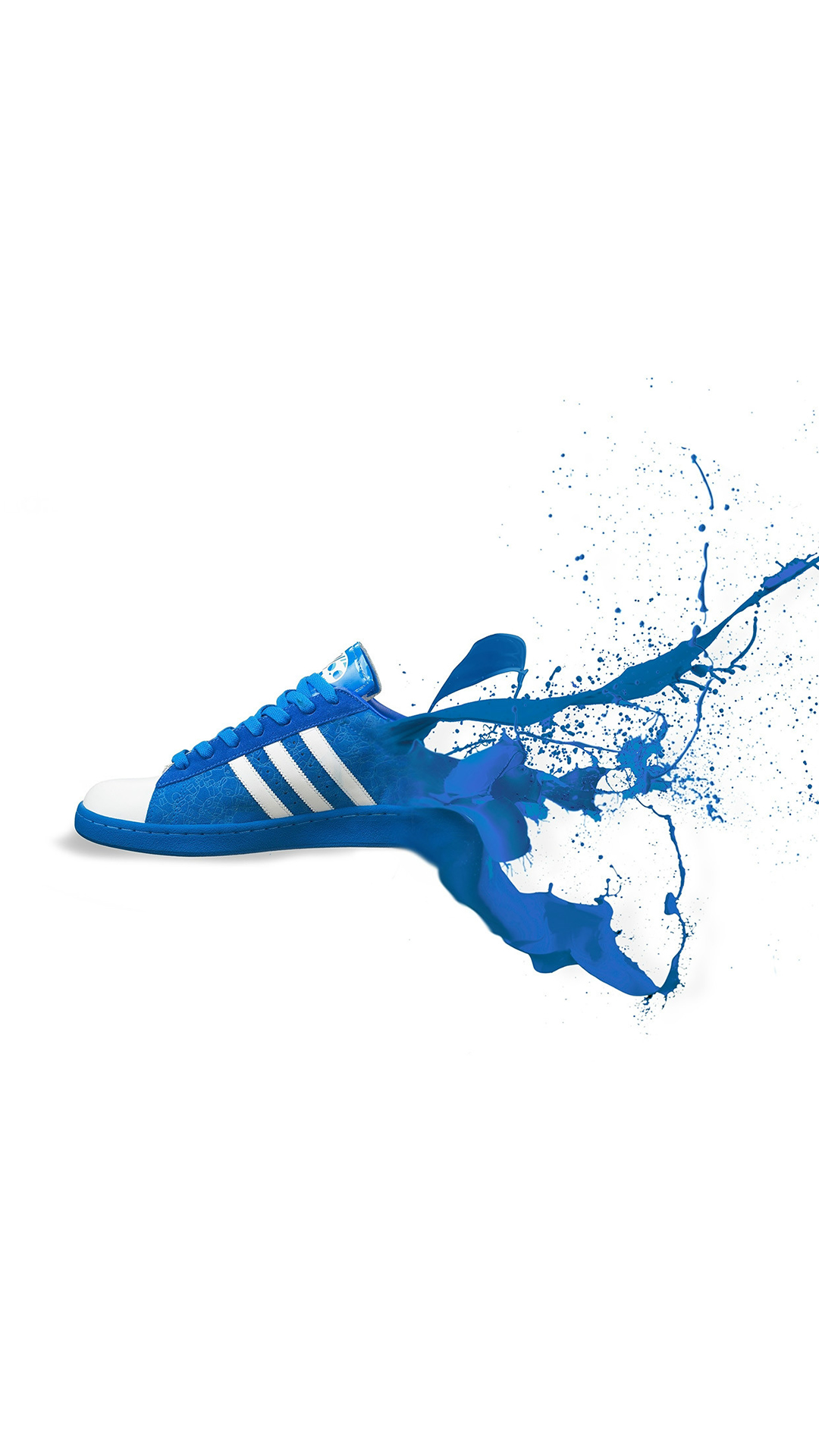 Adidas Blue Shoes Sneakers Logo Art iPhone Wallpaper Wallpaperask