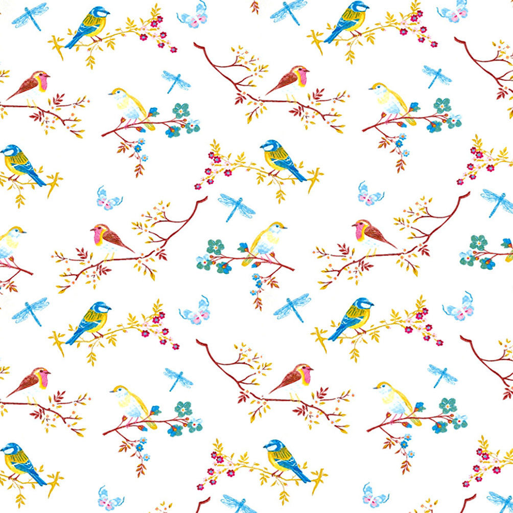 Dolls House Wallpaper 12th 24th Scale Birds Quality Paper