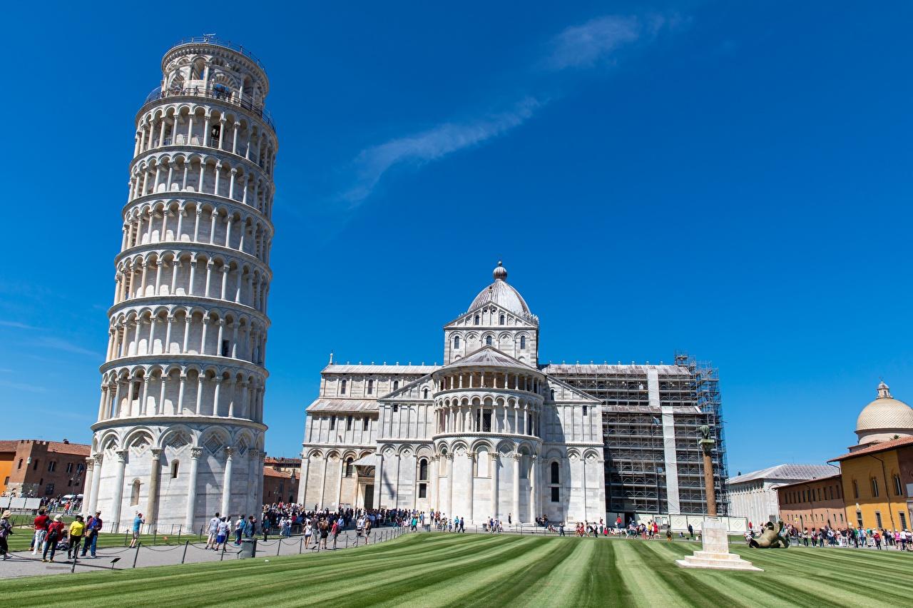 Desktop Wallpaper Tuscany Italy Towers Pisa Cities