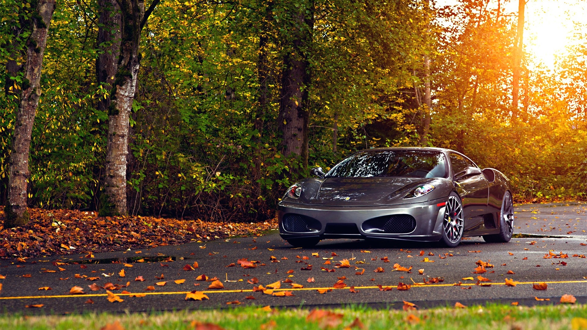 Full HD Wallpaper Ferrari Scuderia Sports Car Autumn Luxury Desktop