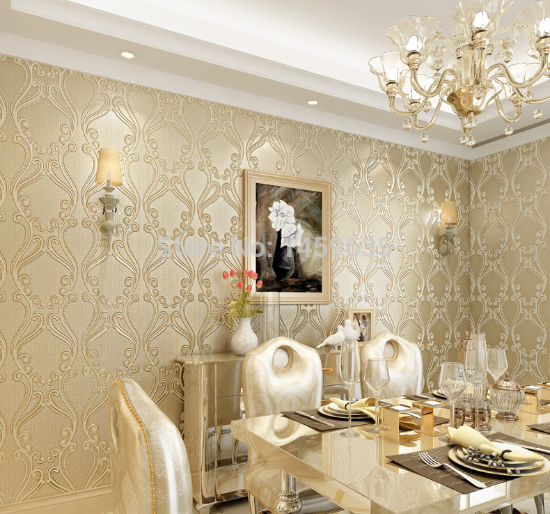 2015 new high end European luxury living room wallpaper shop for 3D