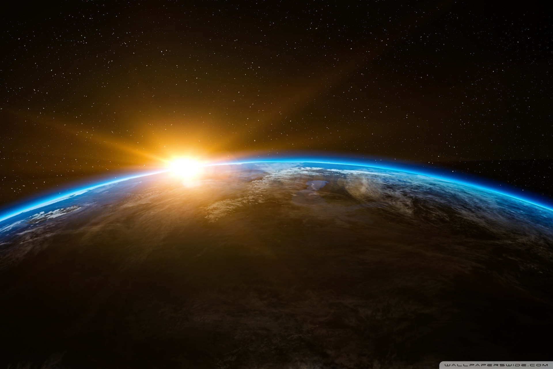 Earth Sunrise From Space Ultra HD Desktop Background Wallpaper For