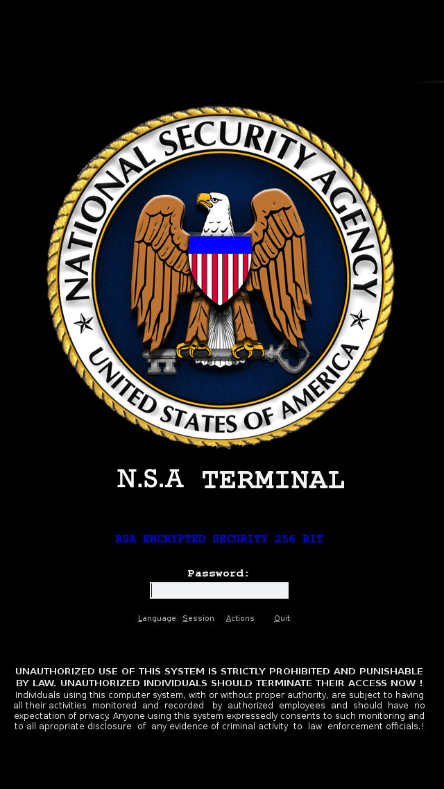 National Security Agency Terminal Wallpaper