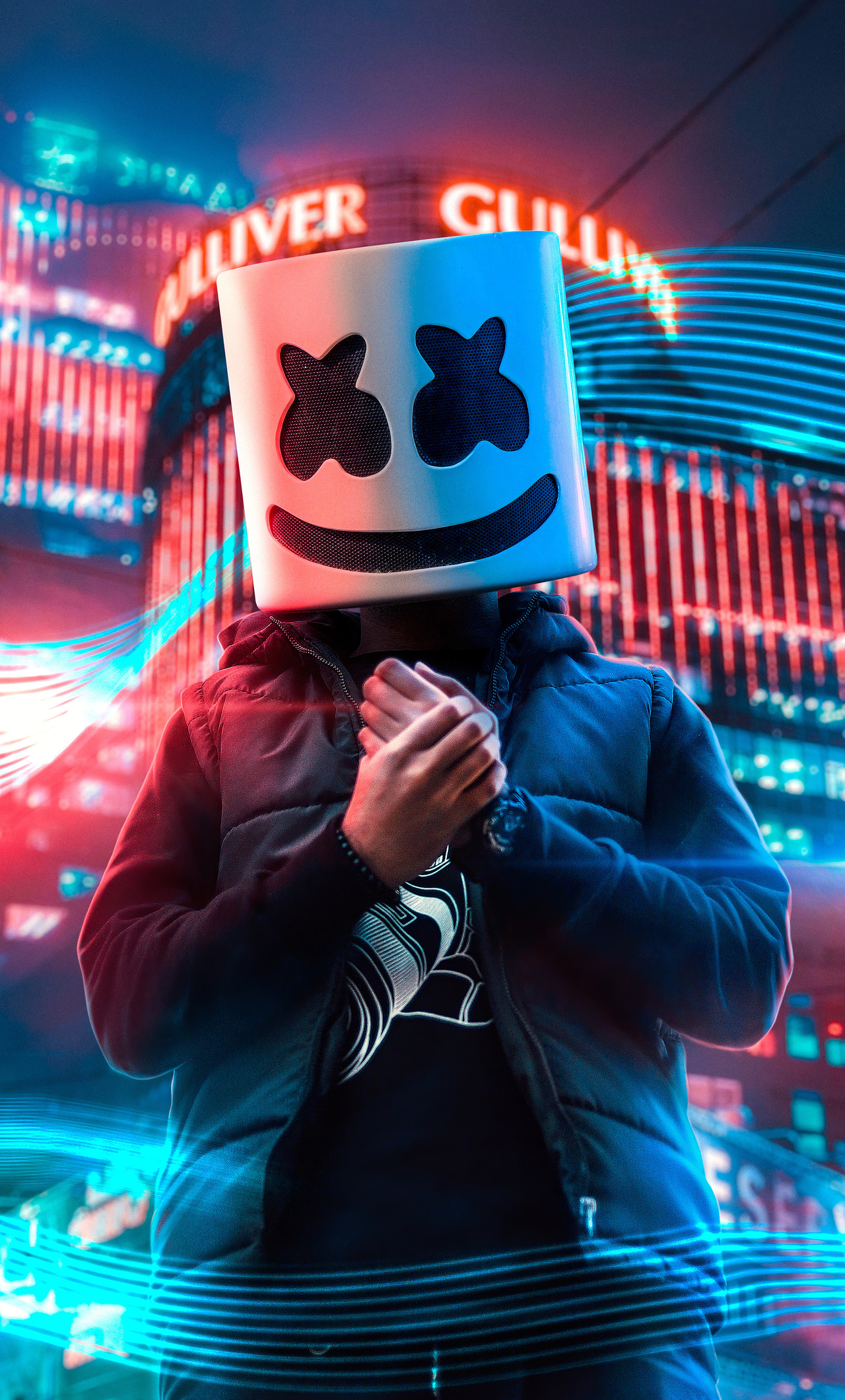 Marshmello Alone In City 4k iPhone HD Wallpaper Image Photos And